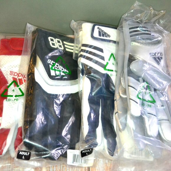 4 Pair Adidas Football Gloves New In Sealed Package Various Styles Adult Large